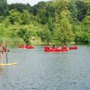 Sommerfest Kanuschule Kanus auf dem Wasser